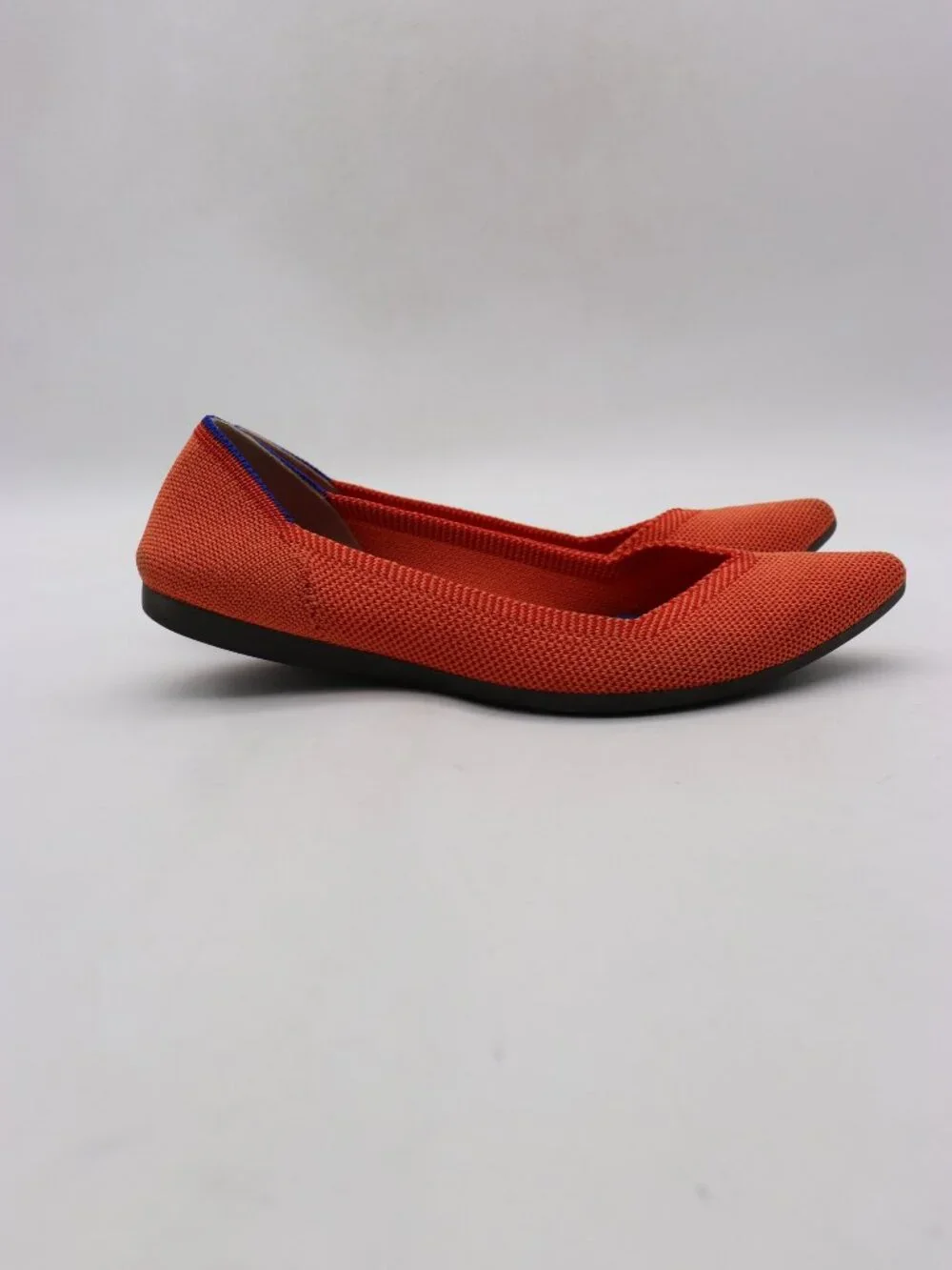 Rothy’s The Point Flats Women's Size 6 Orange Knit Loafer Slip On Ballet Shoes